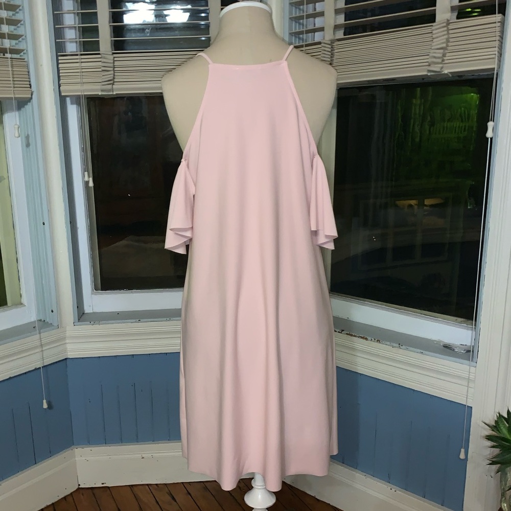 Zara blush pink dress cold shoulder π - Picture 9 of 16